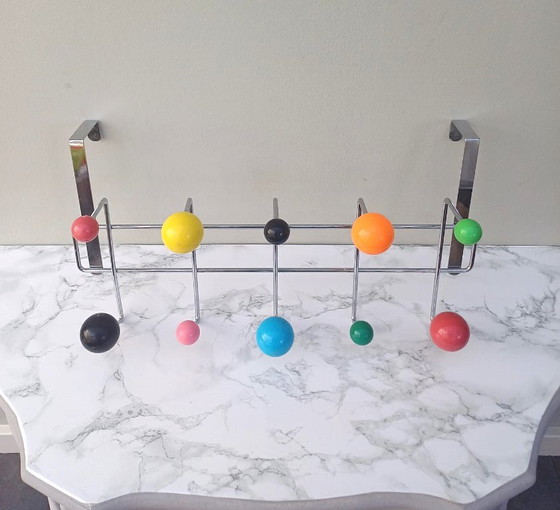 Vintage Coat rack Sputnik style - Space Age / Atomic Style - Door hanger – Metal, Plastic (photo 2 of 5)