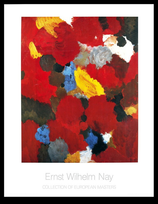 Nay, Ernst Wilhelm - Yellow Feather in Red - Collection of European Masters