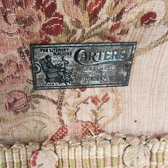 Antiker englischer Carter's Bibliotheksstuhl auf Rollen – Verstellbarer relaxsessel, Other (photo 12 of 13)