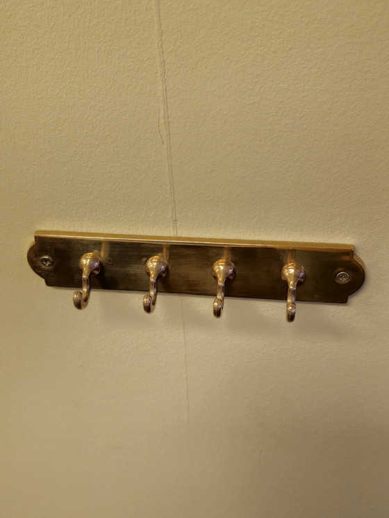 Image 1 of Vintage Brass Coat Rack Key rack Key rack