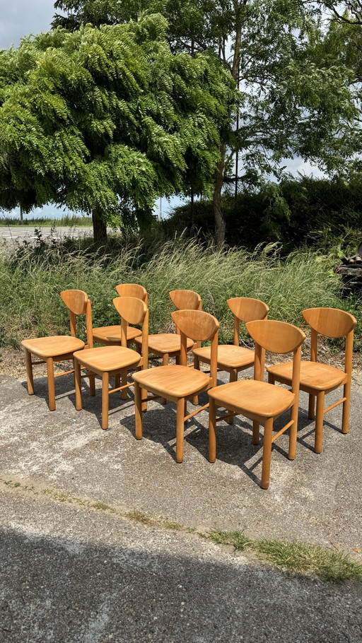 8x daumiller style pine chairs