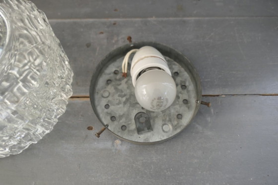Plafoniera di design vintage in vetro strutturato trasparente – Plafoniere, Metallo (photo 10 of 15)