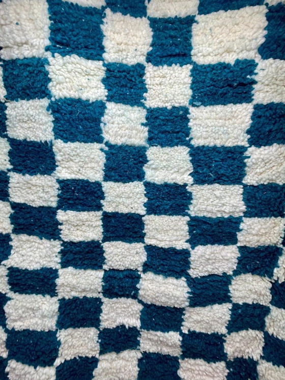 Handgemaakt Berberkleed van zuivere wol, blauw en wit, 2/3 m – Ahrend, Vloerkleden en tapijten, Wool (photo 5 of 5)