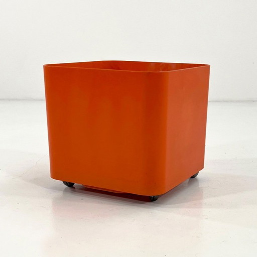 Jardinière à roulettes Orange Dime de Marcello Siard pour Longato, années 1970