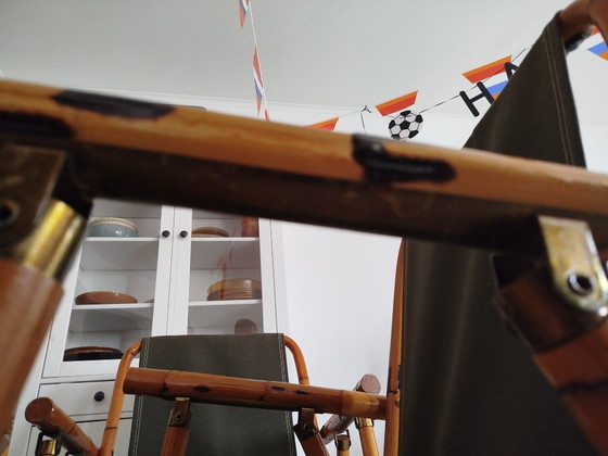 Image 1 of 3x jaren 60 bamboe vouwstoelen 