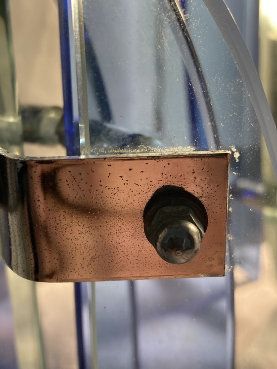 Image 1 of 2 applique da parete di VECA in vetro colorato e metallo