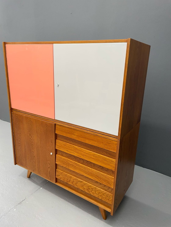Image 1 of U-450 kast in eiken van Jiří Jiroutek voor Interiér Praha, Tsjecho-Slowakije, jaren 1960