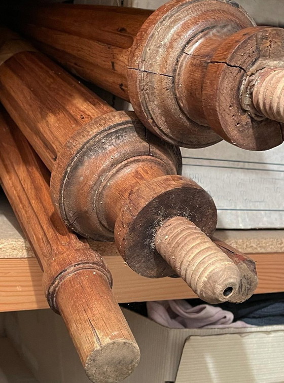 Vintage round table, oak, extendable – Dining tables, Wood (photo 11 of 11)