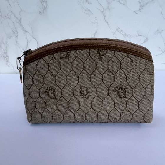 Christian Dior Honeycomb coated canvas cosmetic pouch – Wallets & small leather goods, Leather, Vintage (photo 2 of 13)