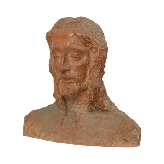 Image 1 of Buste abstrait en terre cuite du Christ
