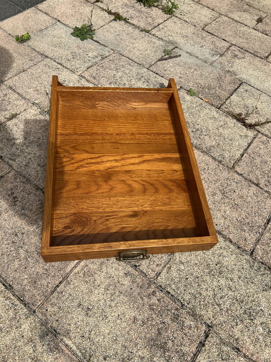 Image 1 of Table basse Art Nouveau en bois de cerisier
