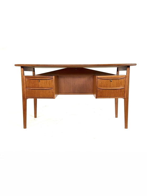 Image 1 of Scrivania vintage in teak, Gunnar Nielsen, Tibergaard anni '60
