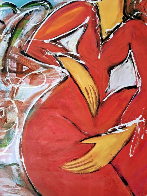 Image 1 of HRASARKOS - Seated Woman - Artist's Canvas