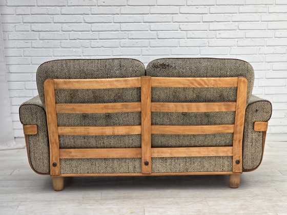 Image 1 of 1970s Danish 2-Seater Sofa, Original Condition, Furniture Wool, Bentwood