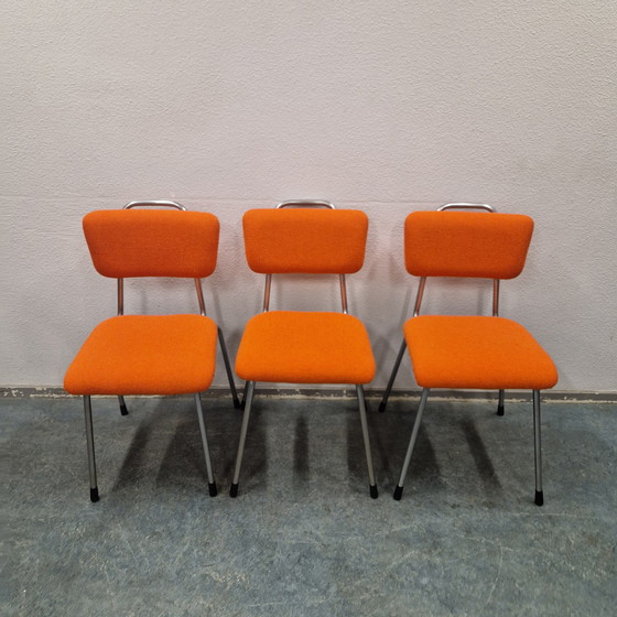 Image 1 of Juego de 3 sillas Gispen recién tapizadas.