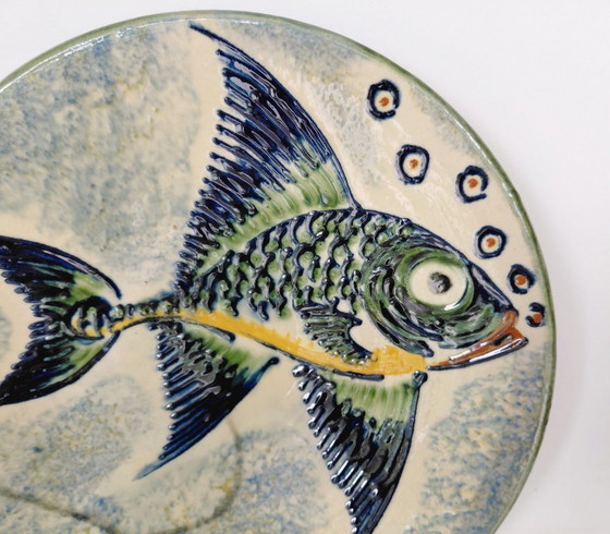 Piatto da parete di design spagnolo vintage, Puigdemont, La Bisbal Anni '60 – Decorazioni murali, Ceramic (photo 3 of 11)