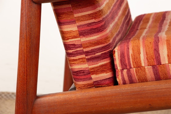 Image 1 of Pareja de sillones daneses en teca maciza y tela, modelo GM5 de Svend Aage Eriksen para Glostrup 1960.