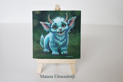 Unique Hand-Painted Fantasy Art Small Painting