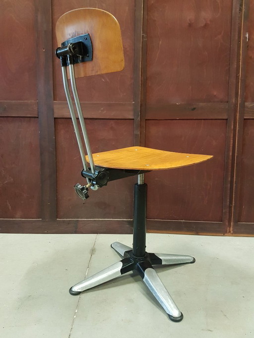 Rara sedia da architetto vintage Bauhaus degli anni '50