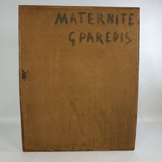 Olio su tavola "Maternité" di Gustave Paredis – Dipinti e disegni, Legno (photo 12 of 16)
