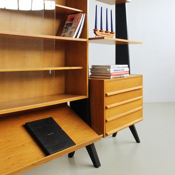 Image 1 of Système d'étagères modulaires vintage, meuble mural style années 60, entièrement restauré