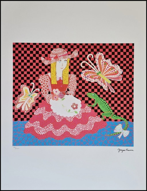 D'après Yayoi Kusama, Lézard, Lithographie, années 1990
