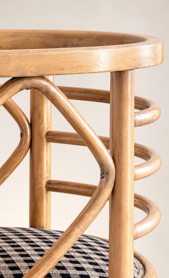 Set 2 sedie FLEDERMAUS Mundus Vienna Austria, J.&J. Kohn - Josef Hoffmann, Sedie da pranzo, Legno, Beige (foto 4 di 8)