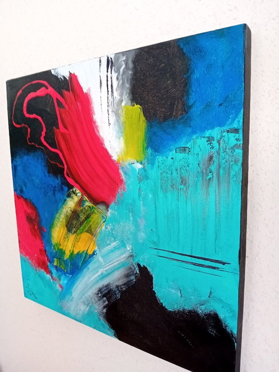 Image 1 of Abstract kleurrijk schilderij