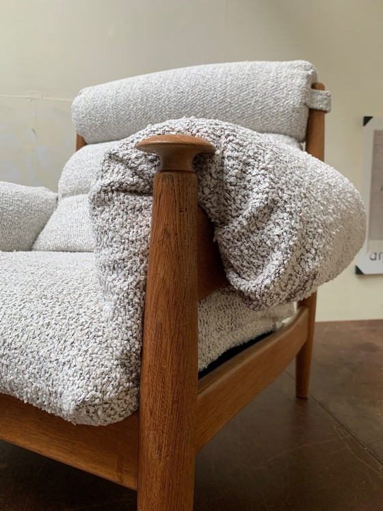 Image 1 of Flauschig & funktionell - Original Eric Merthen Sessel aus weißem Mischbouclé
