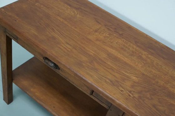 Image 1 of Banco da lavoro francese d'epoca per gioielliere/orologiaio in quercia e faggio, anni '30