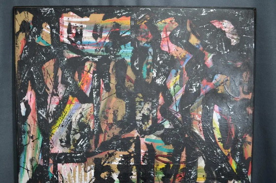 Bernard Laymet (20th Century) "Untitled" Acrylic on Canvas Signed – Paintings & Drawings, Abstract (photo 4 of 9)