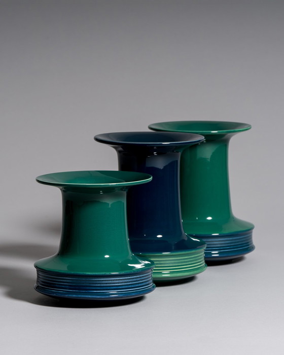 Image 1 of Rare Ensemble of Five Rosenthal Studio Linie Ceramic Vases by Tapio Wirkkala, c. 1970s