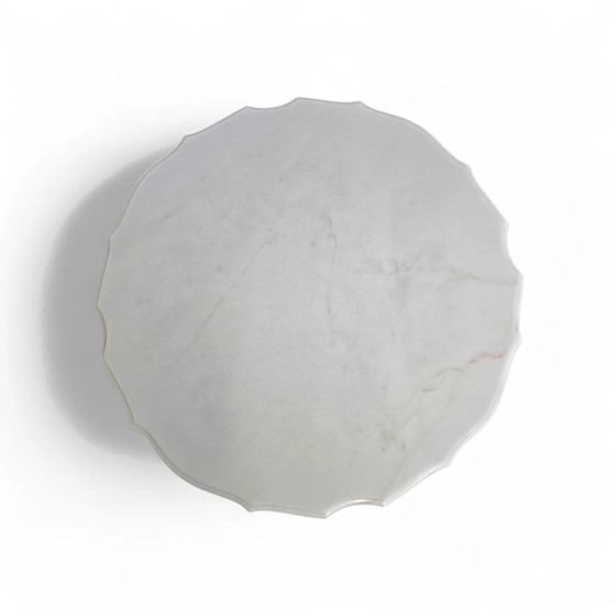 Neoklassieke Italiaanse wit Drapery marmeren Bijzet-/Salontafel – Koffietafelboeken, Marble (photo 17 of 17)