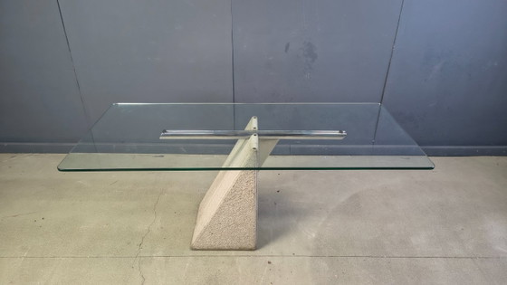 Image 1 of Concrete dining table by Giovanni Offredi for Saporiti 1970s
