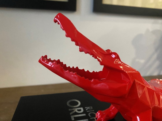 Image 1 of Crocodile CROCO Spirit Red edition by Richard Orlinski, new 2024