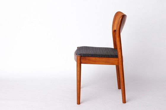 Image 1 of Set of 4 Niels Koefoed Ole Chairs | 1970s Denmark | Vintage Danish Teak Dining Chairs | Reupholstered