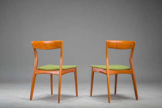Image 1 of Set eetkamerstoelen van teak toegeschreven aan R. Borregaard voor Viborg, 1970