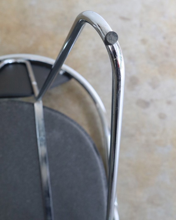 Image 1 of 2 chaises Effezeta italiennes vintage à structure tubulaire