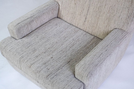 Image 1 of Grijze vintage fauteuil op wielen - Stijlvol & praktisch