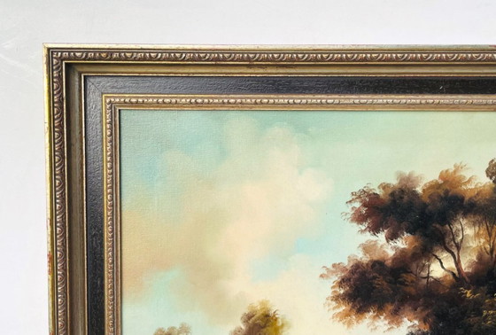 Image 1 of Schilderij: J. Peeters, ' Vlaamse molen in de 17e eeuw '