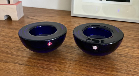 Iittala Ballo Azul Oscuro, Juego de 2 Piezas – Portavelas, Glass (photo 2 of 6)