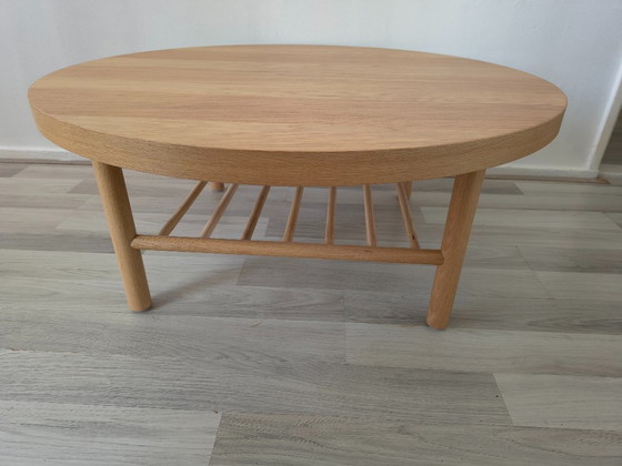 Image 1 of Round oak coffee table