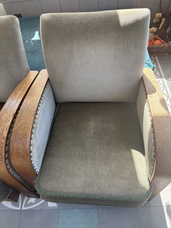 Image 1 of Twee identieke vintage fauteuils