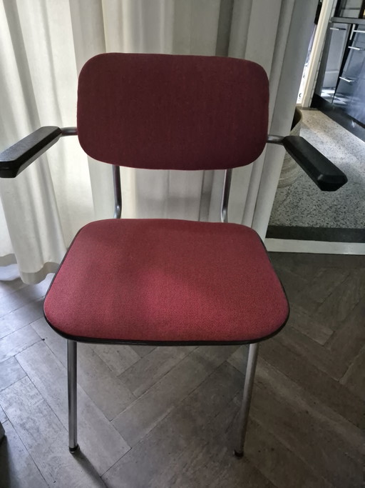 6 X Gispen 1235 Sedie Con Braccioli