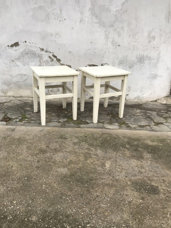 Set di Sgabelli Dipinti, anni '40 – Rustic (photo 4 of 7)