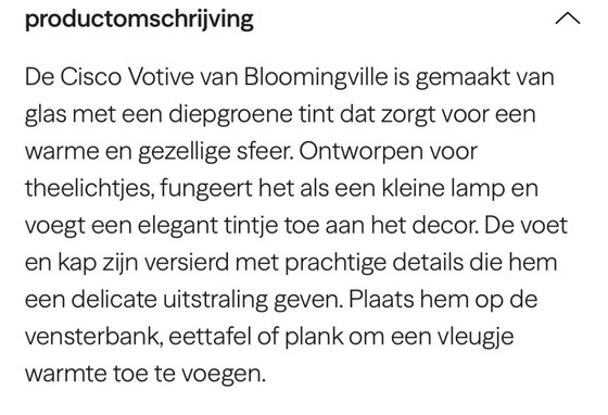 Image 1 of Vendo: portacandele verde Bloomingville Cisco