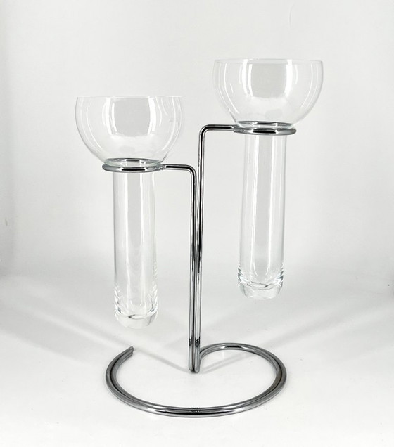 Rosenthal Aqualux Portacandele a 2 bracci – Timo Sarpaneva & Johannes Dinnebier – Glass (photo 3 of 8)
