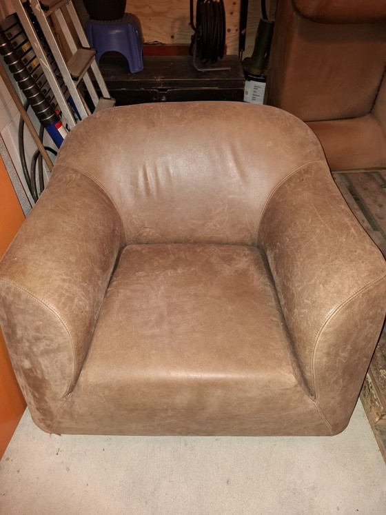 Comfortable armchair. (club) – Gelderland, Leather, Wood (photo 4 of 5)