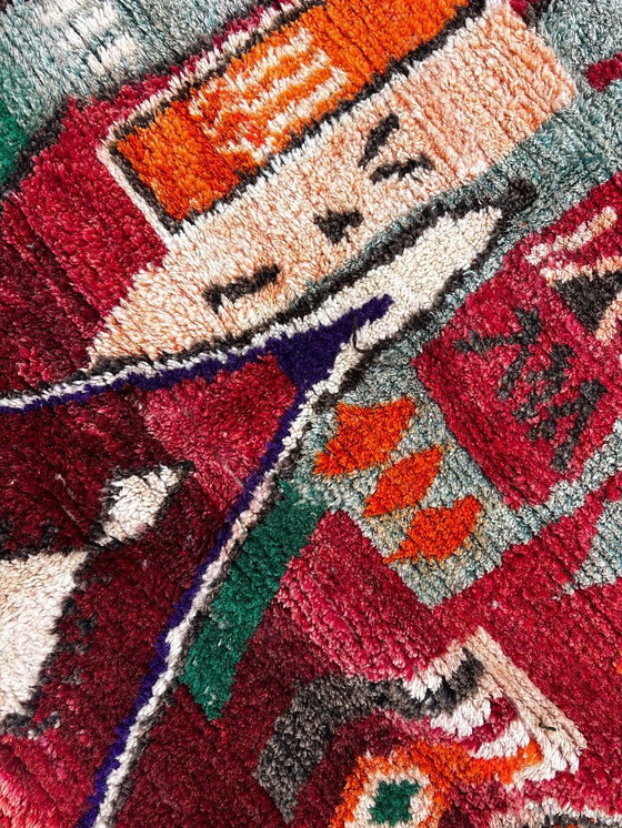 Image 1 of Colorful Moroccan Wool Rug 130x190 cm– Abstract Berber Handmade Carpet