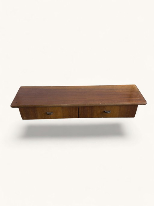 Dänischer Vintage-Hängeschrank mit 2 Schubladen